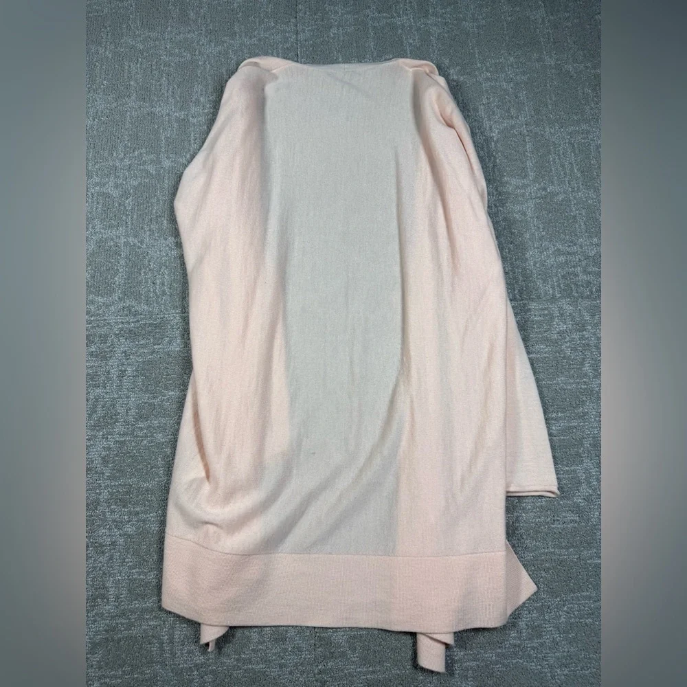 J. Crew 100% Wool Open Front Plush Pink Cardigan Sweater Women Size Medium